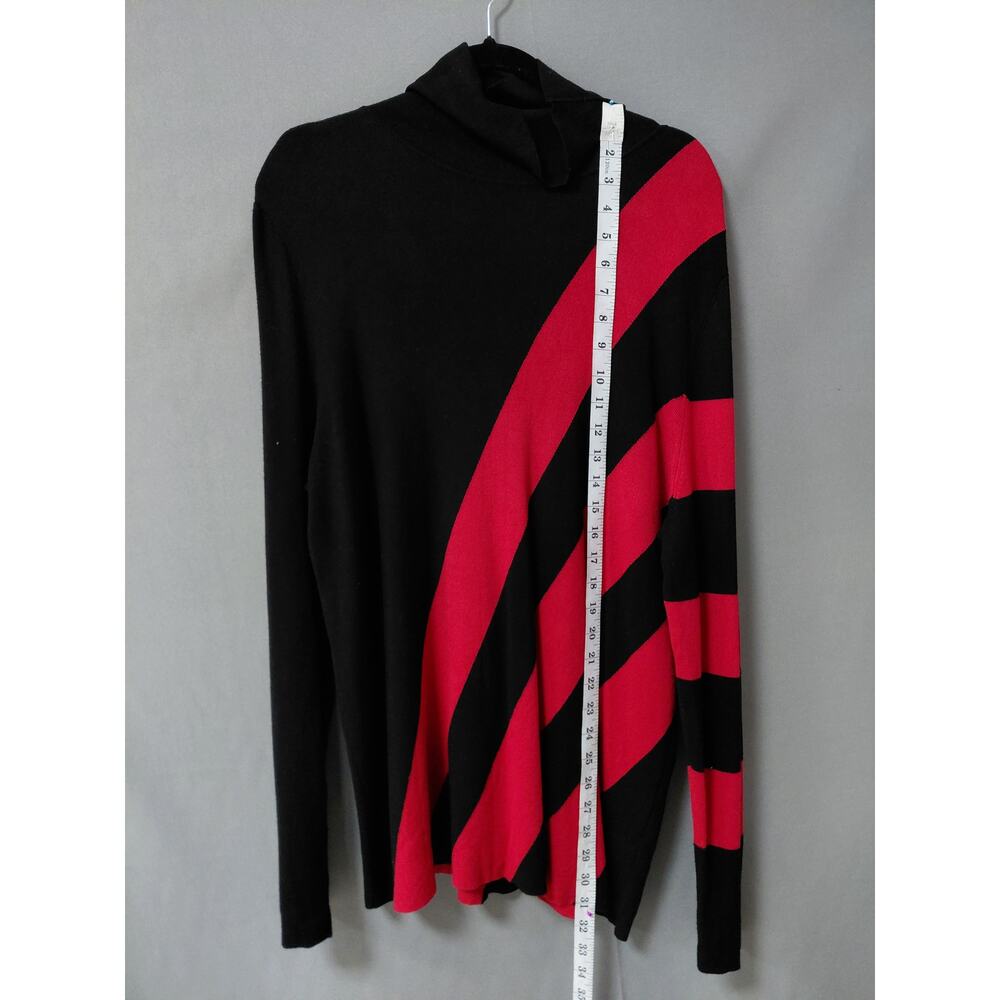 Chico's Black Asymmetrical Hem Knit Stretch Sweater Women Size XXL - Picture 8 of 13